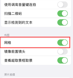 札达苹果手机维修网点分享iPhone如何开启九宫格构图功能 